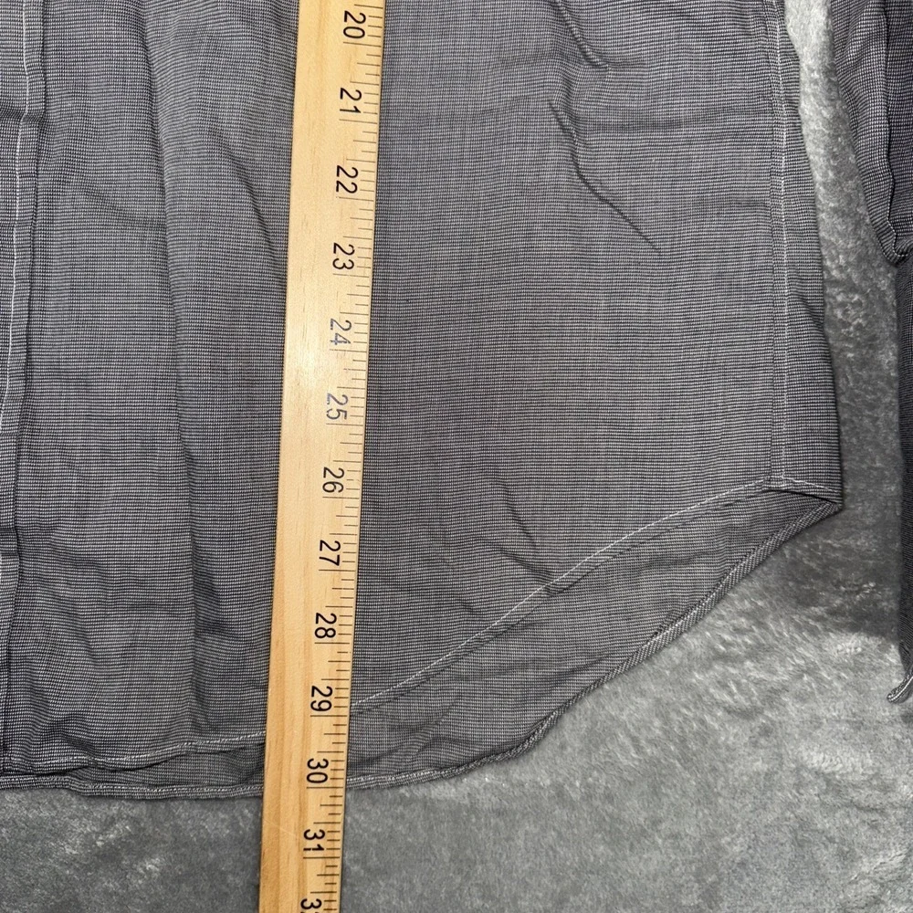 Polo Ralph‎ Lauren Shirt Mens Med 15.5 32 French Cuff Curham Black White Custom